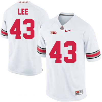 Men's NCAA Ohio State Buckeyes Darron Lee #43 College Stitched Authentic Nike White Football Jersey BO20G44SS